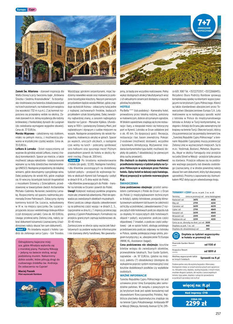 Gazetka promocyjna Rainbow Tours str. 257