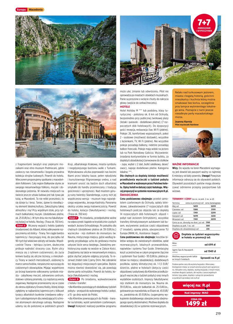 Gazetka promocyjna Rainbow Tours str. 219