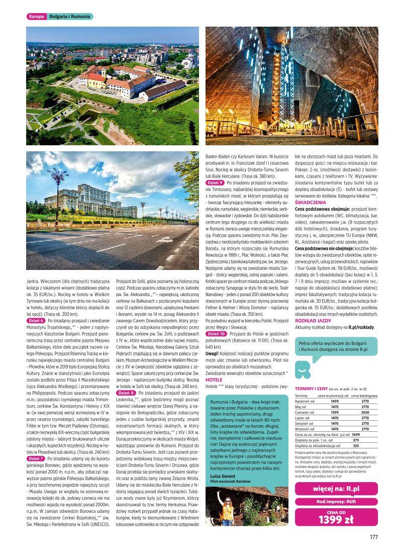 Gazetka promocyjna Rainbow Tours str. 177