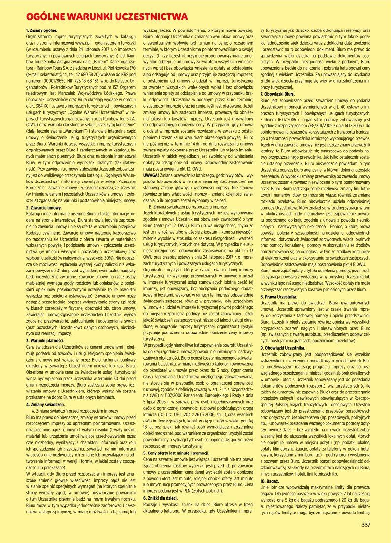Gazetka promocyjna Rainbow Tours str. 337