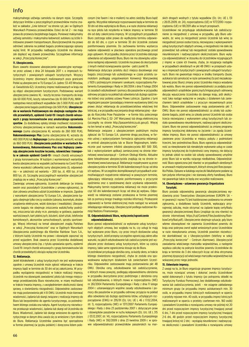 Gazetka promocyjna Rainbow Tours str. 66