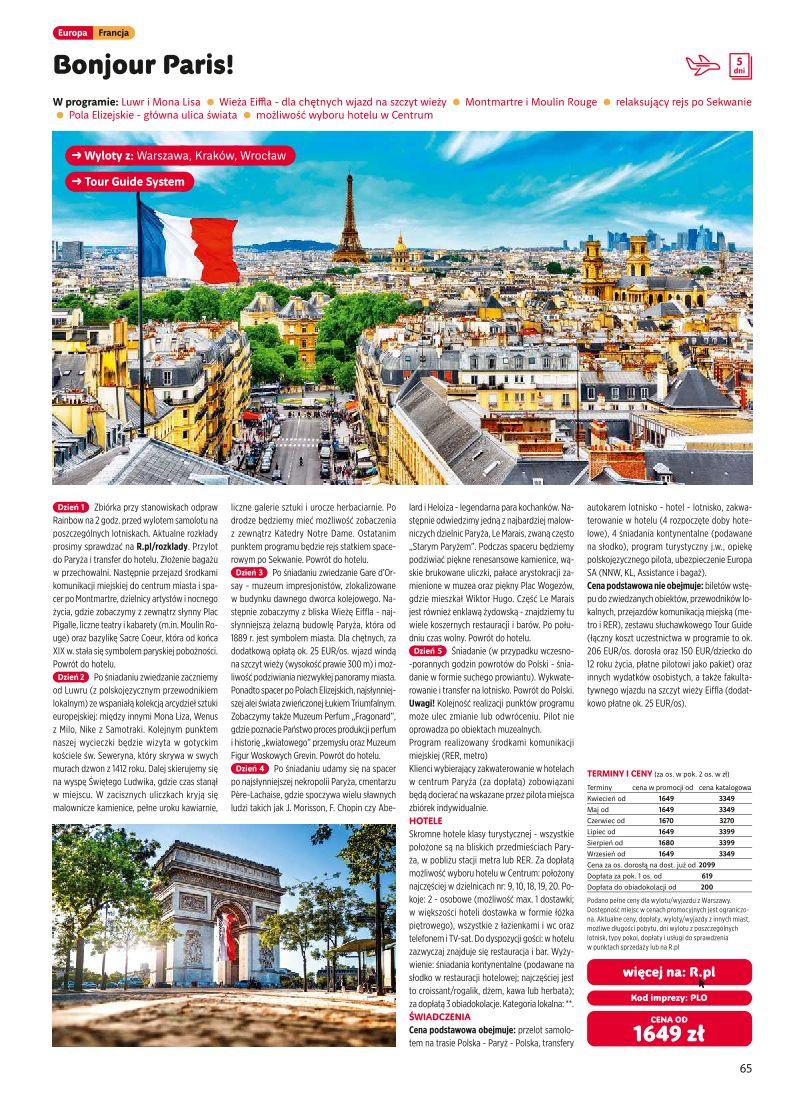 Gazetka promocyjna Rainbow Tours str. 65