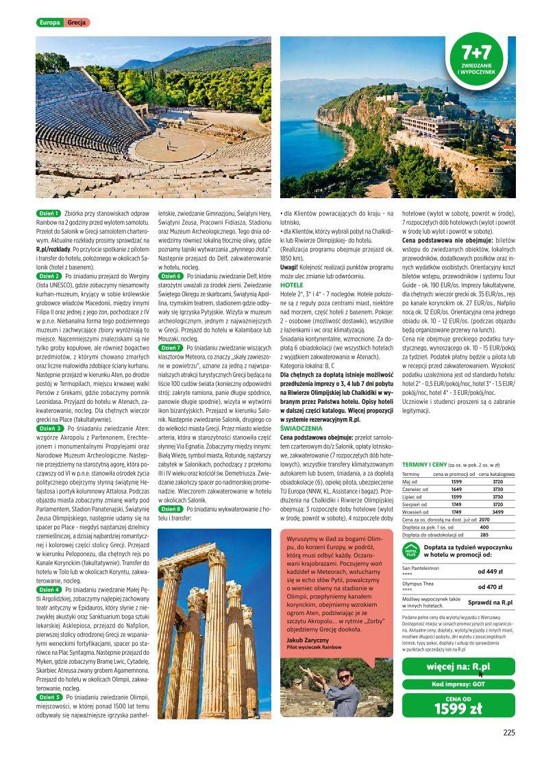 Gazetka promocyjna Rainbow Tours str. 225
