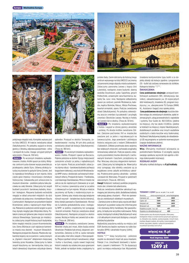 Gazetka promocyjna Rainbow Tours str. 39